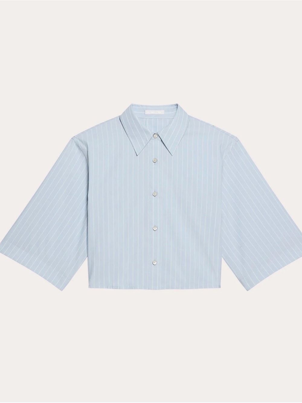 Helmut Lang Stripe Poplin Crop Trench Shirt